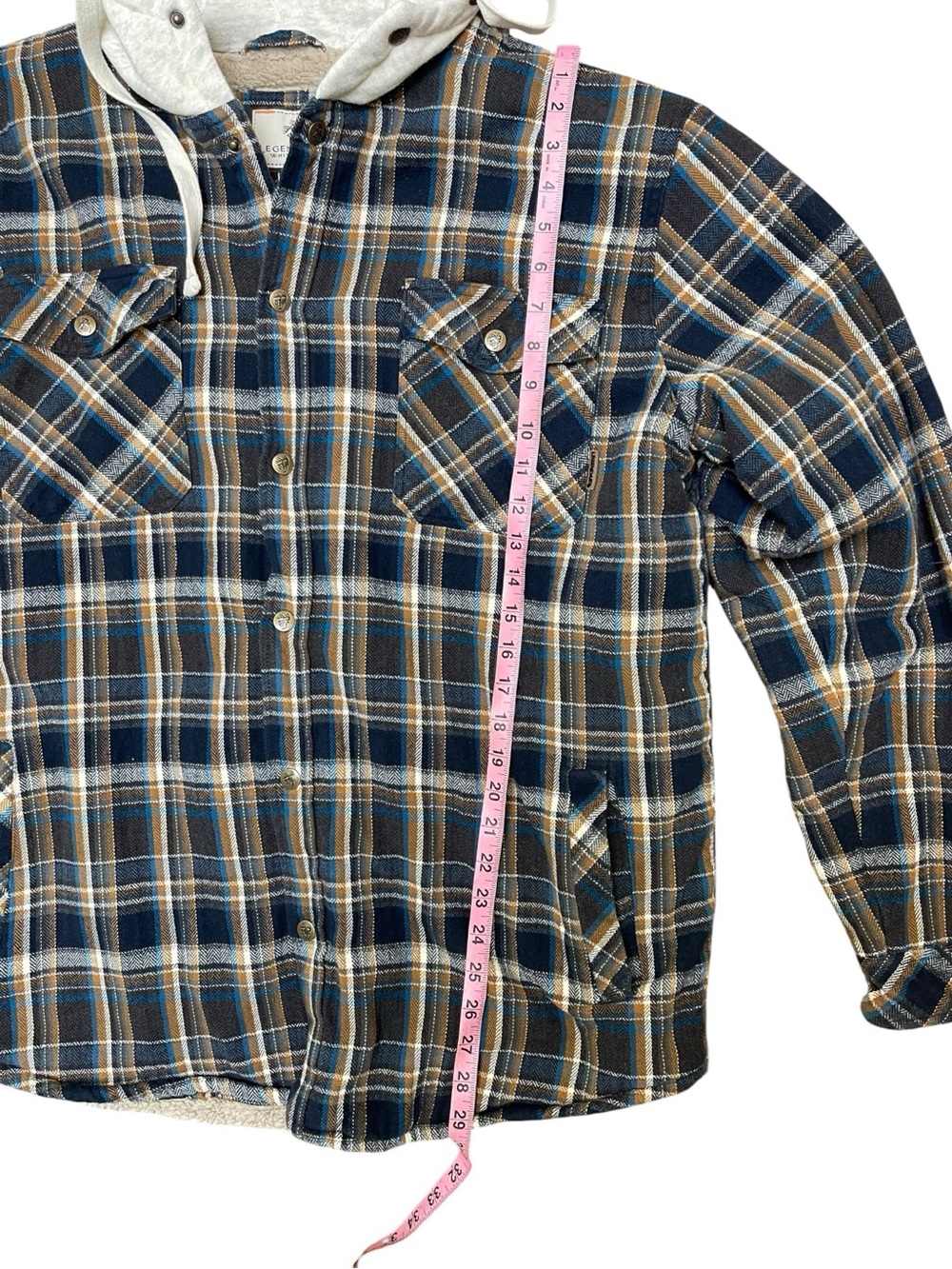 Legendary Whitetails 2XL Plaid Sherpa Lined Hooded Flannel Shirt Jacket Mens XXL - Picture 3 of 9